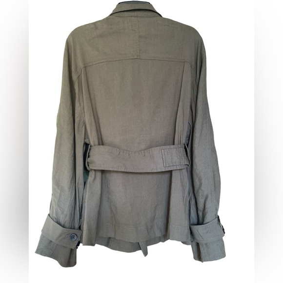 Vince Stretch Linen Blend Utility Jacket - Picture 2 of 5